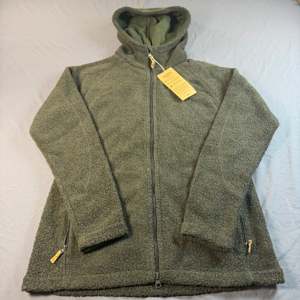 Fjallraven Kaitum Fleece W Jacket Deep Forest Green Hooded Wool Blend